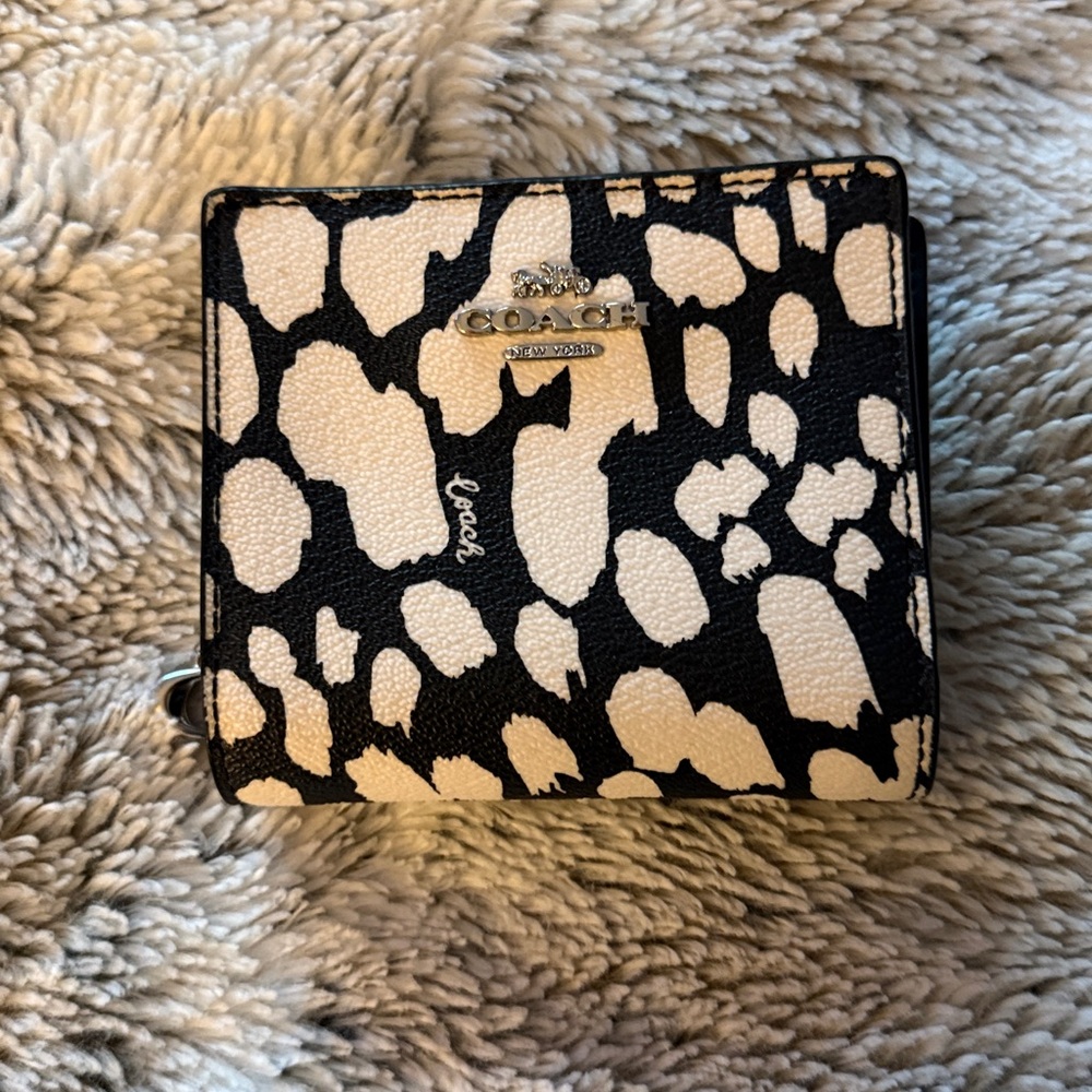 Coach Monochrome Animal Print Wallet